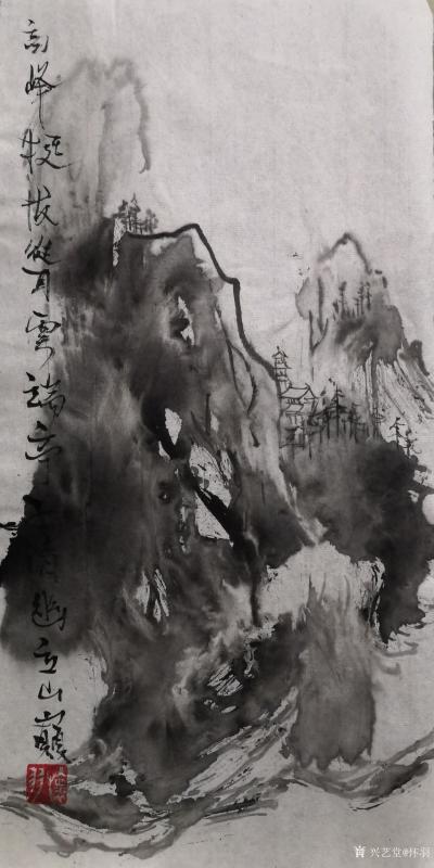 怀羽日记-怀羽黄仍彬的多幅作品都展现了强烈的视觉冲击力，其中尤以《仙境幽居》和《峰石清幽》【图2】
