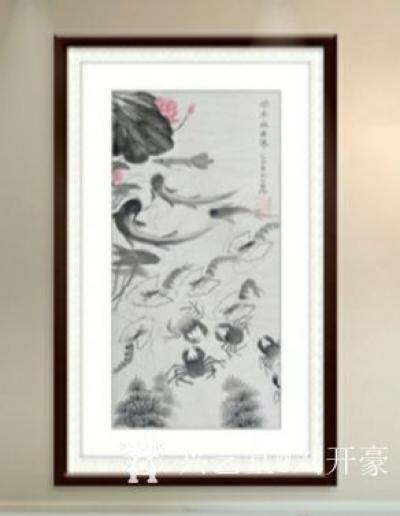 刘开豪收藏-刘开豪书画艺术作品《只羡鸳鸯不羡仙》《国色天香》等【图5】