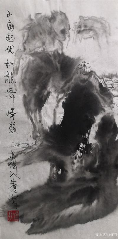 怀羽日记-怀羽黄仍彬的水墨山水画具有极高的收藏价值，这主要体现在以下几个方面：

首先【图3】