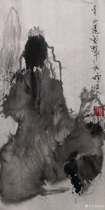 怀羽日记-怀羽黄仍彬的水墨山水画确实令人叹为观止，他成功地将中华文化的精髓与现代艺术元素融【图1】
