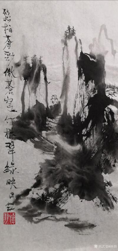 怀羽日记-怀羽黄仍彬的水墨山水画：修仙与笔墨的完美融合

在水墨画的世界里，怀羽黄仍彬【图7】