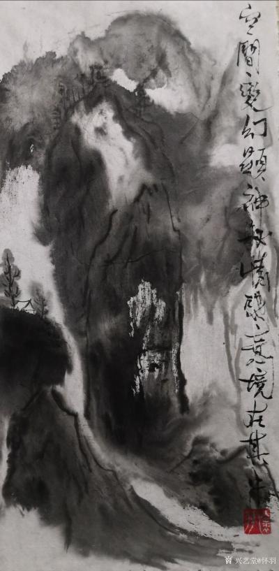 怀羽日记-浓墨破淡墨的技法对怀羽的绘画风格产生了深远的影响，主要体现在以下几个方面：

【图2】