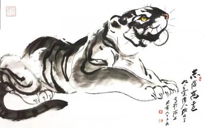 张近生日记-张近生国画老虎系列作品欣赏。
画虎虽成白发翁，
老夫依旧仰大风。
世情百态【图1】