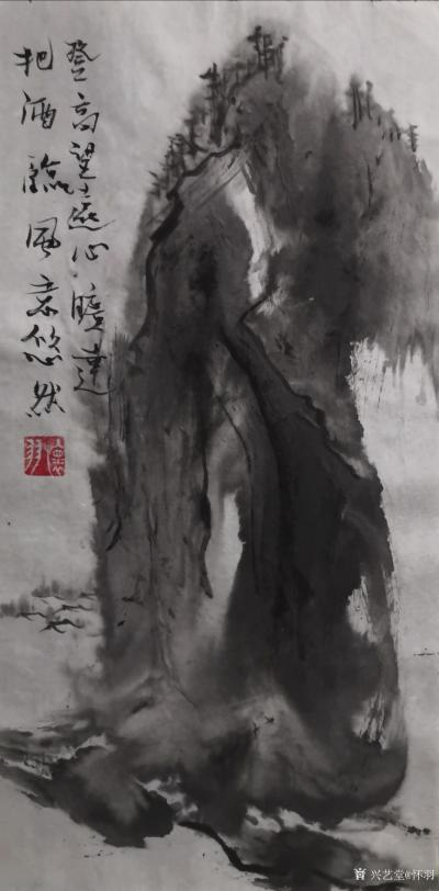 怀羽日记-怀羽黄仍彬的艺术情怀，如同一股清泉，流淌在他创作的每一幅水墨画作之中，既深邃又生【图1】