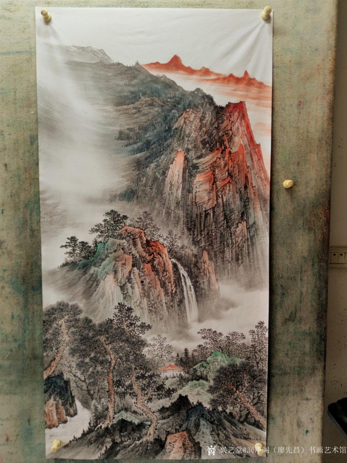 润声阁(廖先昌)书画艺术馆国画作品《紫气东来》【图0】