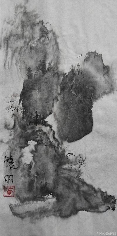 怀羽日记-“怀羽墨韵”中的情感层次丰富而深邃，它们如同细腻的纹理，交织在墨色与线条之间，共【图1】