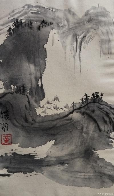 怀羽日记-怀羽大写意山水的艺术价值体现在多个方面，以下通过具体例子进行说明：

一、技【图1】