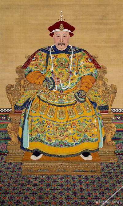 小鱼有好物日记-朝服像　福临朝服像　弘历朝服像【图1】