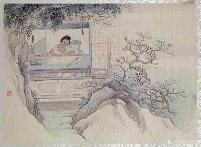 小鱼有好物日记-清-费丹旭-金陵十二钗 01-熙凤踏雪 02-秦可卿太虚幻境 03-惜春作画 0【图3】