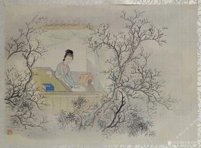 小鱼有好物日记-清-费丹旭-金陵十二钗 01-熙凤踏雪 02-秦可卿太虚幻境 03-惜春作画 0【图4】