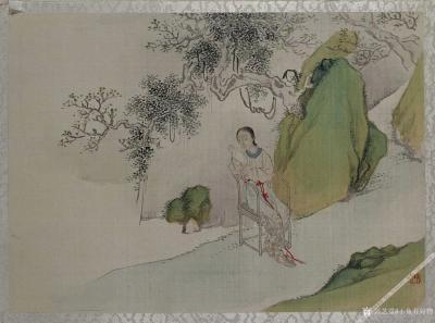 小鱼有好物日记-清-费丹旭-金陵十二钗 01-熙凤踏雪 02-秦可卿太虚幻境 03-惜春作画 0【图7】