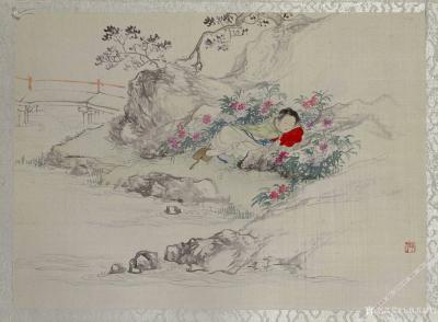 小鱼有好物日记-清-费丹旭-金陵十二钗 01-熙凤踏雪 02-秦可卿太虚幻境 03-惜春作画 0【图10】