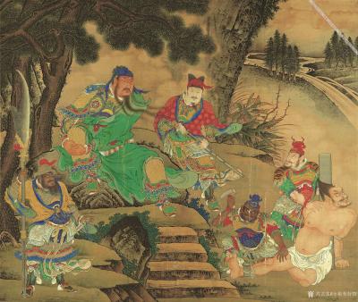 小鱼有好物日记-明-商喜-关羽擒将图 明-吕纪-梅茶雉雀图-桂菊山禽图 明-丁云鹏-白马驮经图【图1】