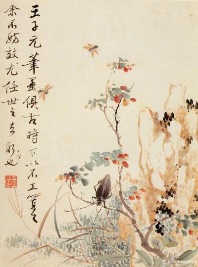 小鱼有好物日记-清-王武-花卉册【图8】