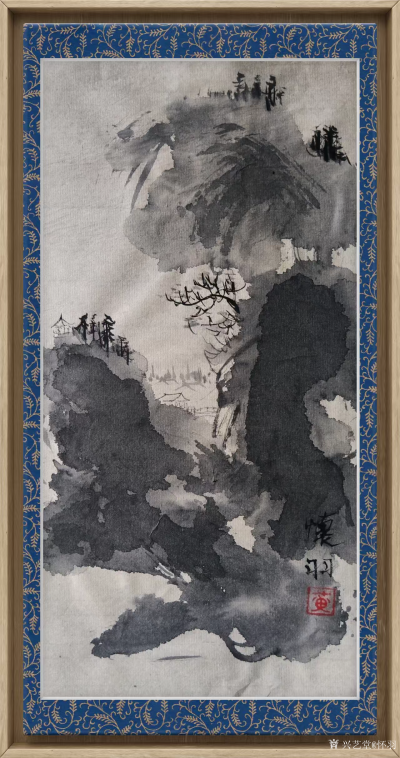 怀羽日记-怀羽黄仍彬中国画《碧峰云绕图》构图与水墨技法详细描述

在中国传统艺术的璀璨【图1】