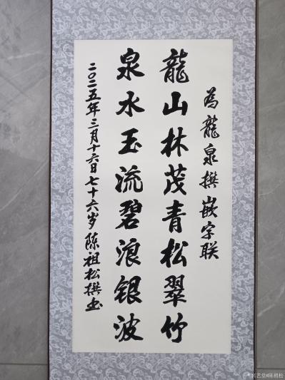 陈祖松日记-楹联新作
龙山景象常回忆；
泉水恩情不可忘。
    这是一副非常优美且富【图3】