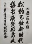 陈祖松日志-书法作品
松韵飞歌新时代；
集书欣赞励志人。
    【图1】
