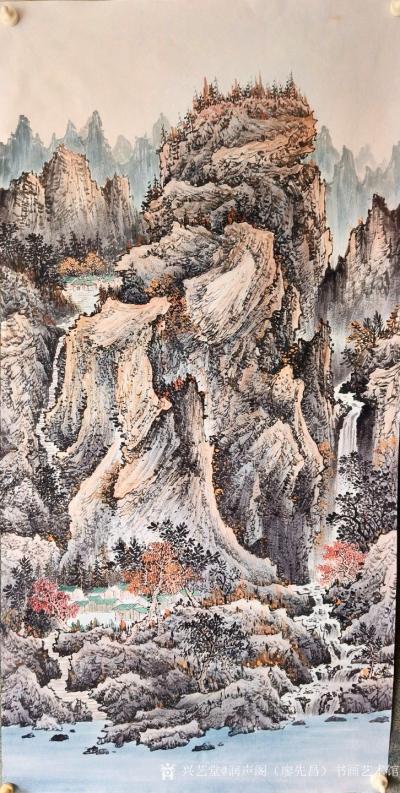 润声阁（廖先昌）书画艺术馆日记-国画山水画四尺竖幅原创，未装裱【图2】