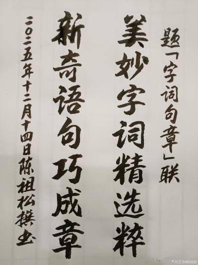 陈祖松日记-字词句章联
美妙字词精选粹;
新奇语句巧成章。
    陈祖松