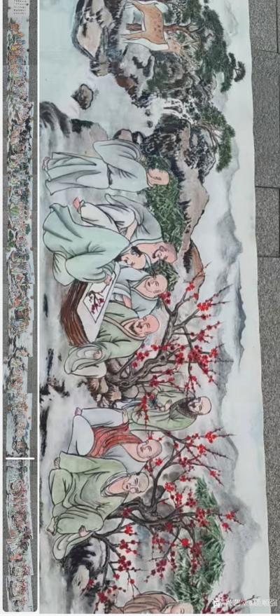 顾顺强视频-<br>这是一幅前无古人的四季罗汉长卷【图1】