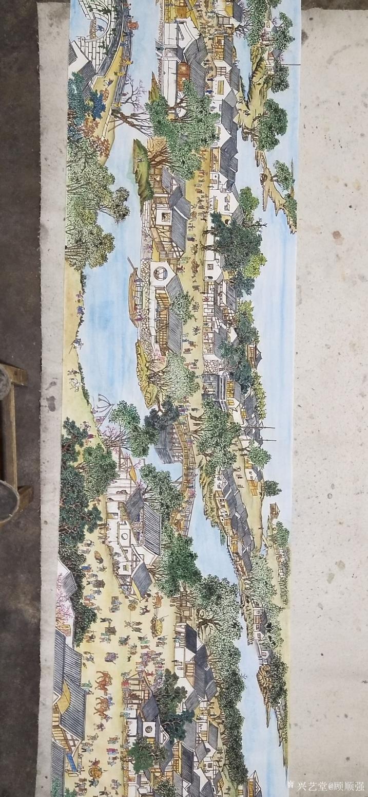 顾顺强国画作品《顾顺强清明上河图长卷》