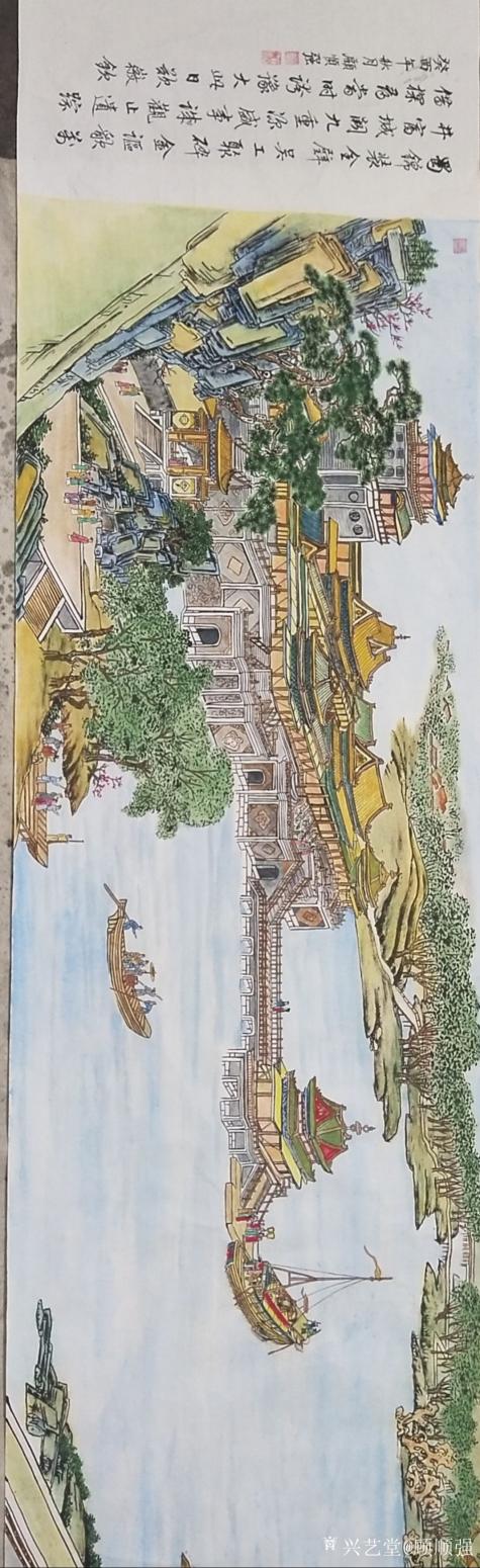 顾顺强国画作品《顾顺强清明上河图》