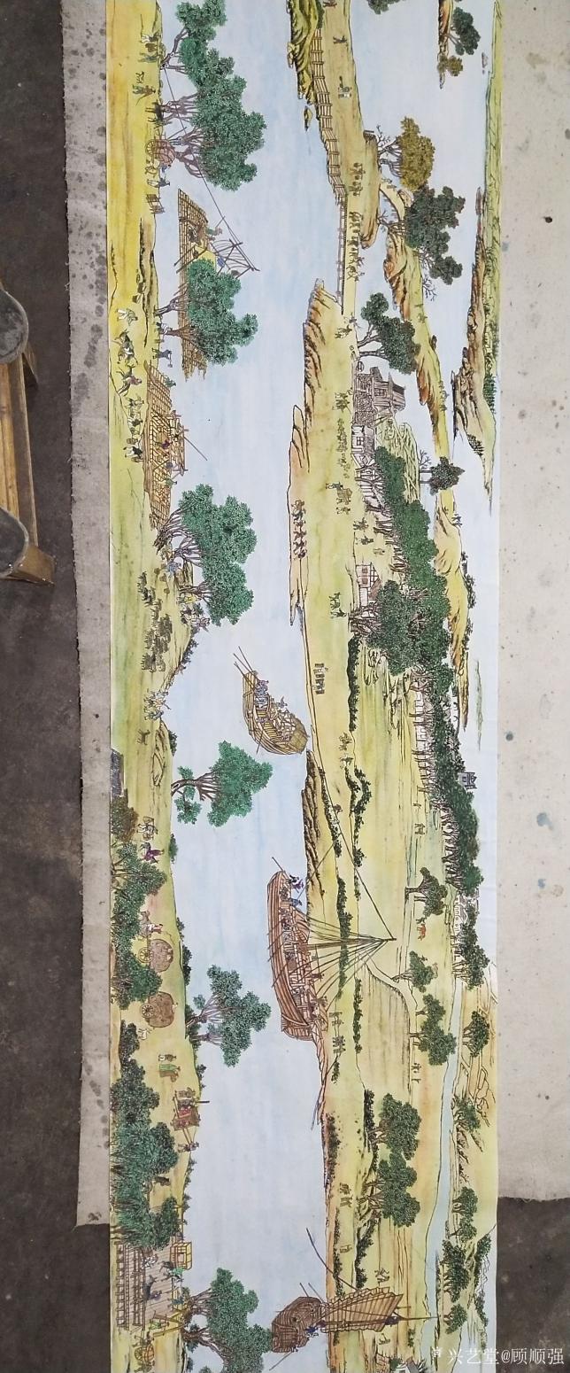 顾顺强国画作品《顾顺强清明上河图长卷》