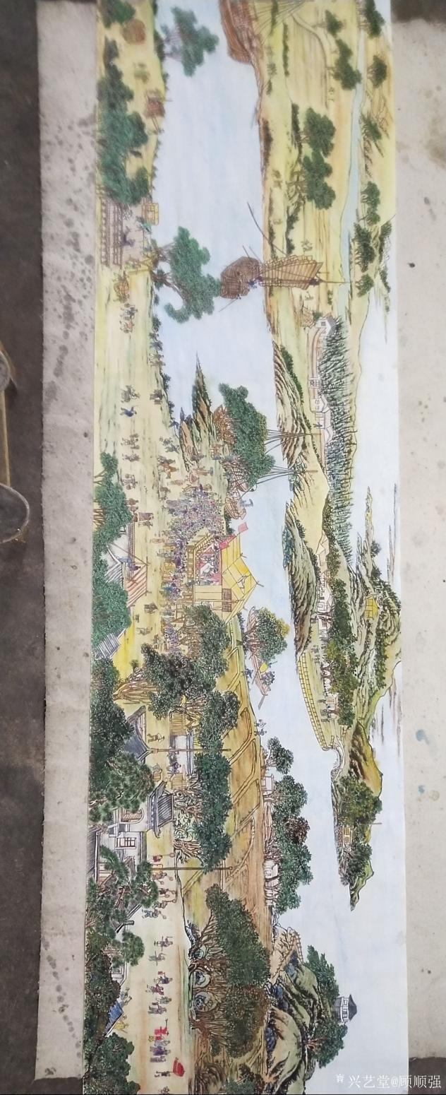 顾顺强国画作品《顾顺强长卷《上河图》》