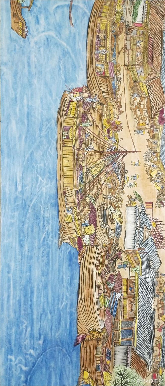 顾顺强国画作品《顾顺强长卷》【图0】