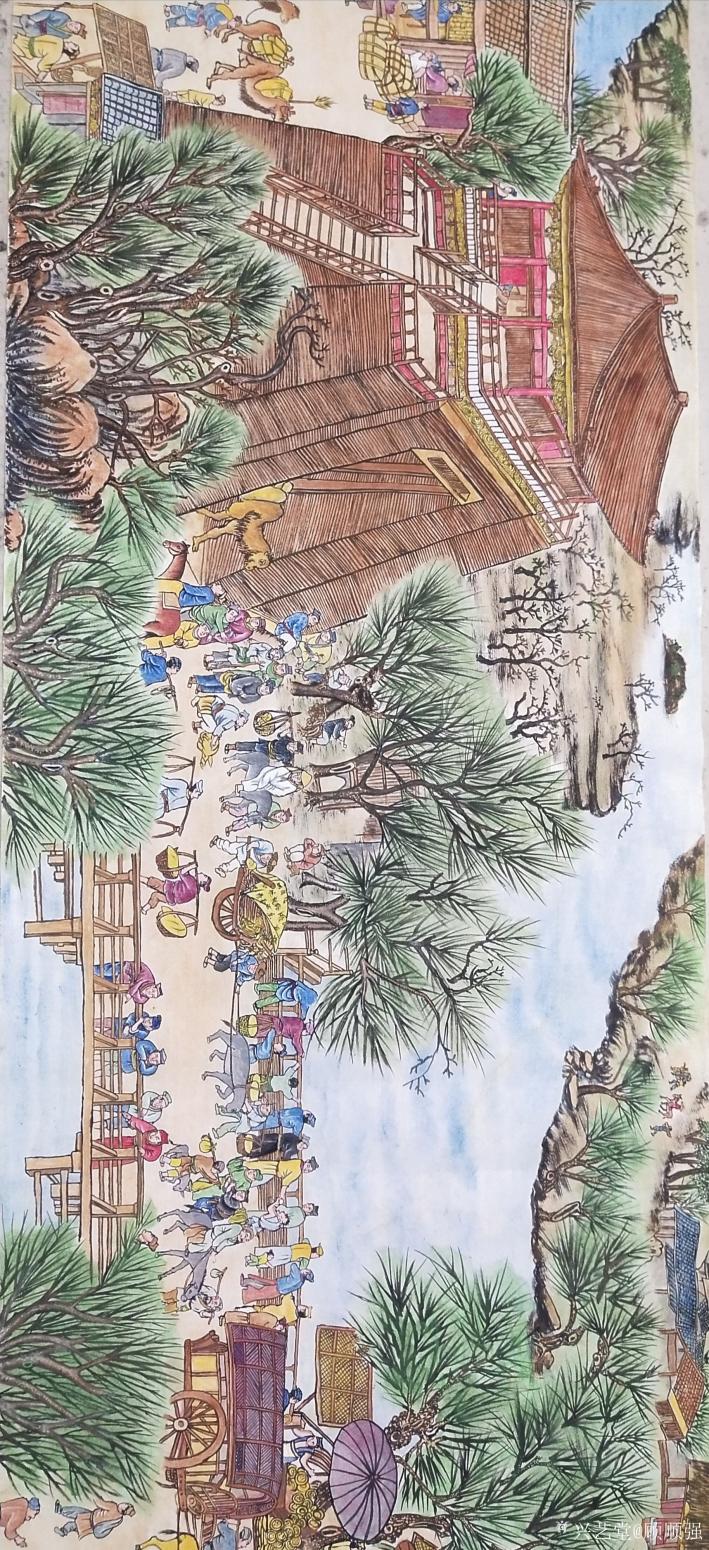 顾顺强国画作品《顾顺强长卷》