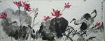许小雄日志-画木棉花系列之一《春风聚英雄（70公分x240公分）》及荷系【图2】