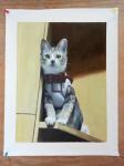 凌振宁日志-油画写实猫~~~“主人，什么时候带我出去玩，在家好无聊啊~”【图1】