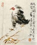 曹金华日志-鸡年快过了，再来两只鸡，以示纪念，国画小品29×25，曹金华【图2】