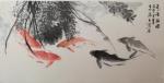 张大石日志-近日国画作品《三鱼图》、《年年有余图》、《花开富贵》，张大石【图2】