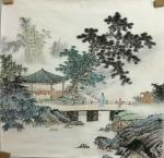 李伟成日志-李伟成国画作品《禅林问道》完稿，四尺斗方，落款发布。【图1】
