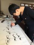 李尊荣生活-让薪火传承，我和王广然老师在辅导学员练习中国画【图1】