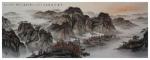 刘剑刚日志-国画作品《漓江山影》，尺寸138cm×68cm,作者刘剑刚。【图2】