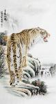 石海博藏宝-三只老虎，国画动物画，《王者之风》，六尺整张，70×120c【图3】