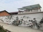粟盛林藏宝-2月11日完工的15米壁画山水。小院围墙如此布景后，感觉就不【图1】