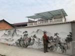 粟盛林藏宝-2月11日完工的15米壁画山水。小院围墙如此布景后，感觉就不【图2】