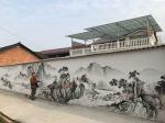 粟盛林藏宝-2月11日完工的15米壁画山水。小院围墙如此布景后，感觉就不【图3】