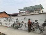 粟盛林藏宝-2月11日完工的15米壁画山水。小院围墙如此布景后，感觉就不【图4】
