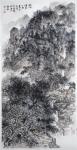 阎敏日志-国画山水《山涧听泉》，尺寸60×120，阎敏写生于宜春明月山【图1】