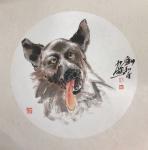 刘和平日志-创作一组狗狗头像小品，国画动物写意，刘和平作【图4】