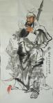 陈刚日志-人物国画《忠义千秋武圣关公》
从底稿构图到着色，创作了三个【图4】