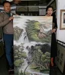 邓凌鹰日志-我和近期在京治病的著名工笔画家大师李相民合作的二幅精品:《茶【图1】