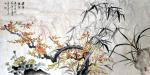 苏进春藏宝-国画花鸟类《君子之德》两幅，尺寸69x139，厦门客户订制，【图2】