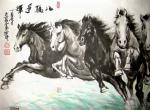 潘宁秋日志-我的国画马系列《八骏争辉》
四尺整张138cmX69cm【图4】