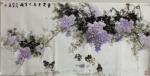 汪琼日志-国画花鸟类，《紫气东来大吉图》，尺寸136X68
汪琼【图1】