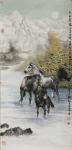 石川日志-国画动物 骏马系列 《清水河》《天上月亮》《马到成功》《群马【图2】